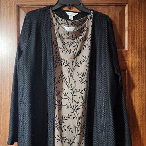 Christopher & Banks Tank Top / Cardigan Set (SELLING AS A SET)